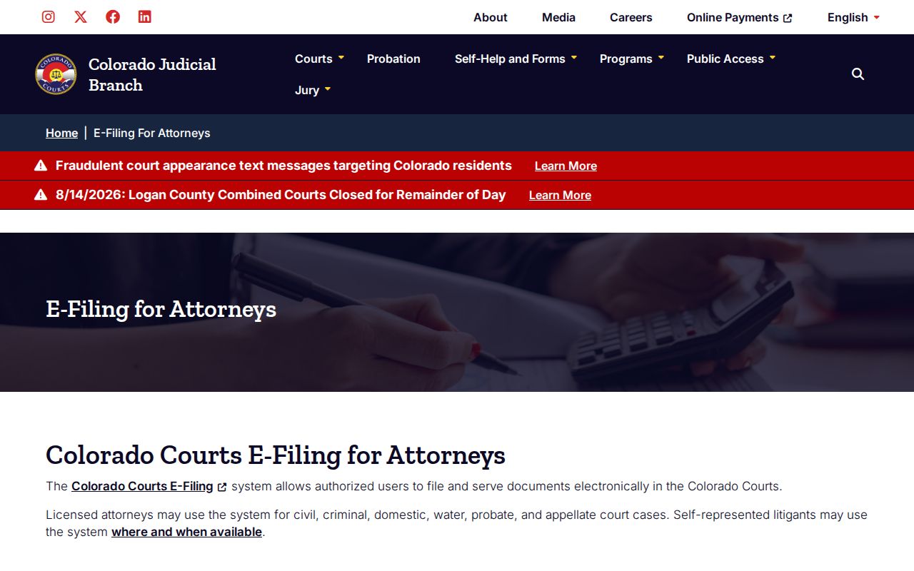 La Plata County case search attorney e-filing and ROA access